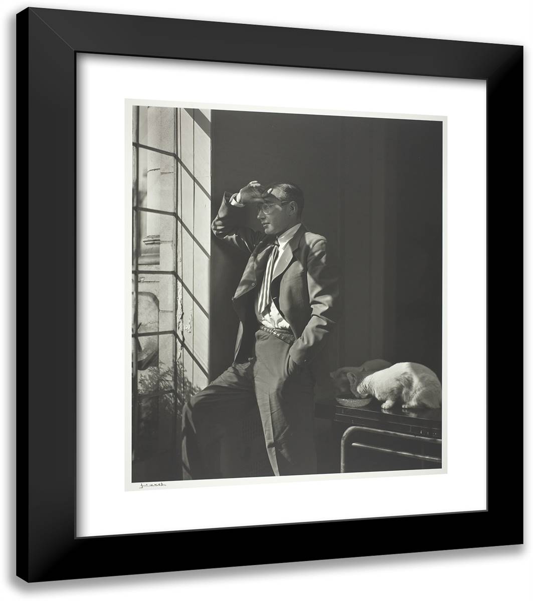 Russel Wright 20x23 Black Modern Wood Framed Art Print Poster by Karsh, Yousuf