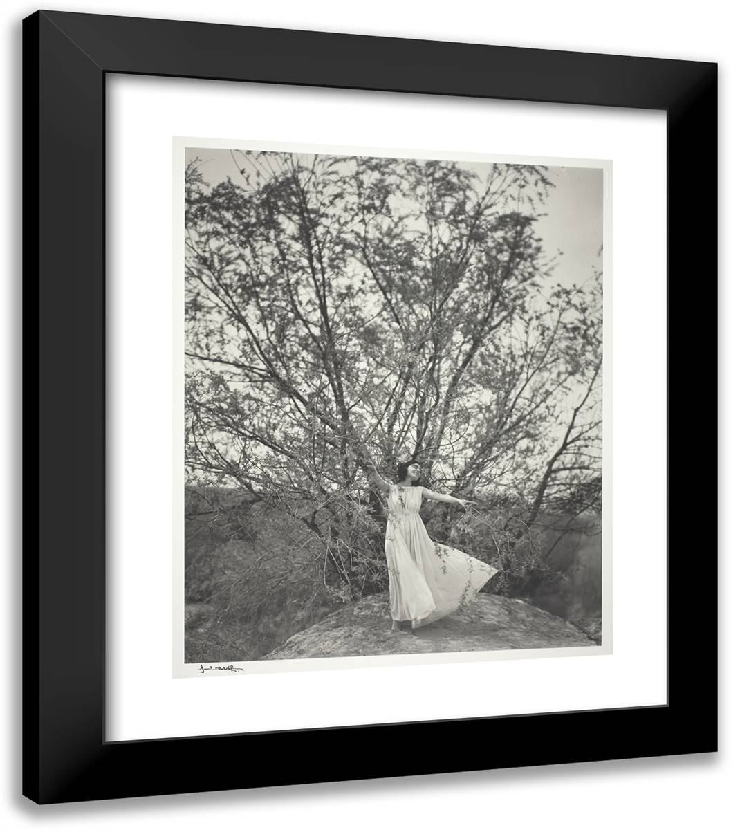 Solange Karsh, Under the Willows (Spring Song) 20x23 Black Modern Wood Framed Art Print Poster by Karsh, Yousuf