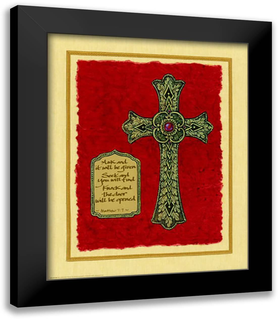 Celtic: Ask And It Will Be... 15x18 Black Modern Wood Framed Art Print Poster by Kaufman, Judy