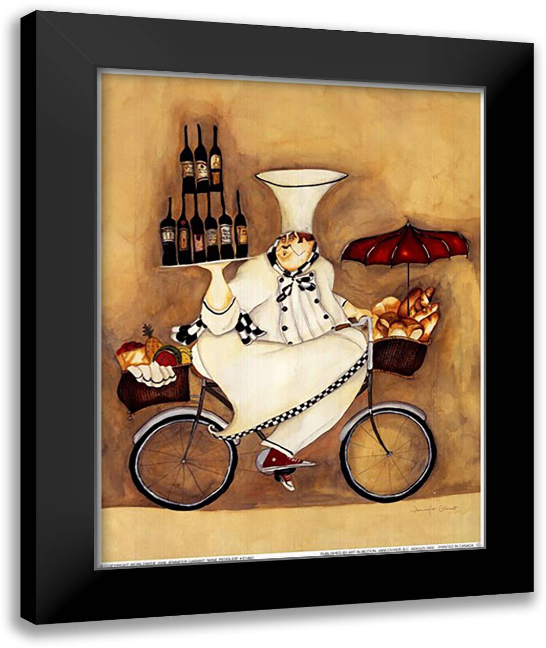 Wine Peddler 11x13 Black Modern Wood Framed Art Print Poster by Garant, Jennifer