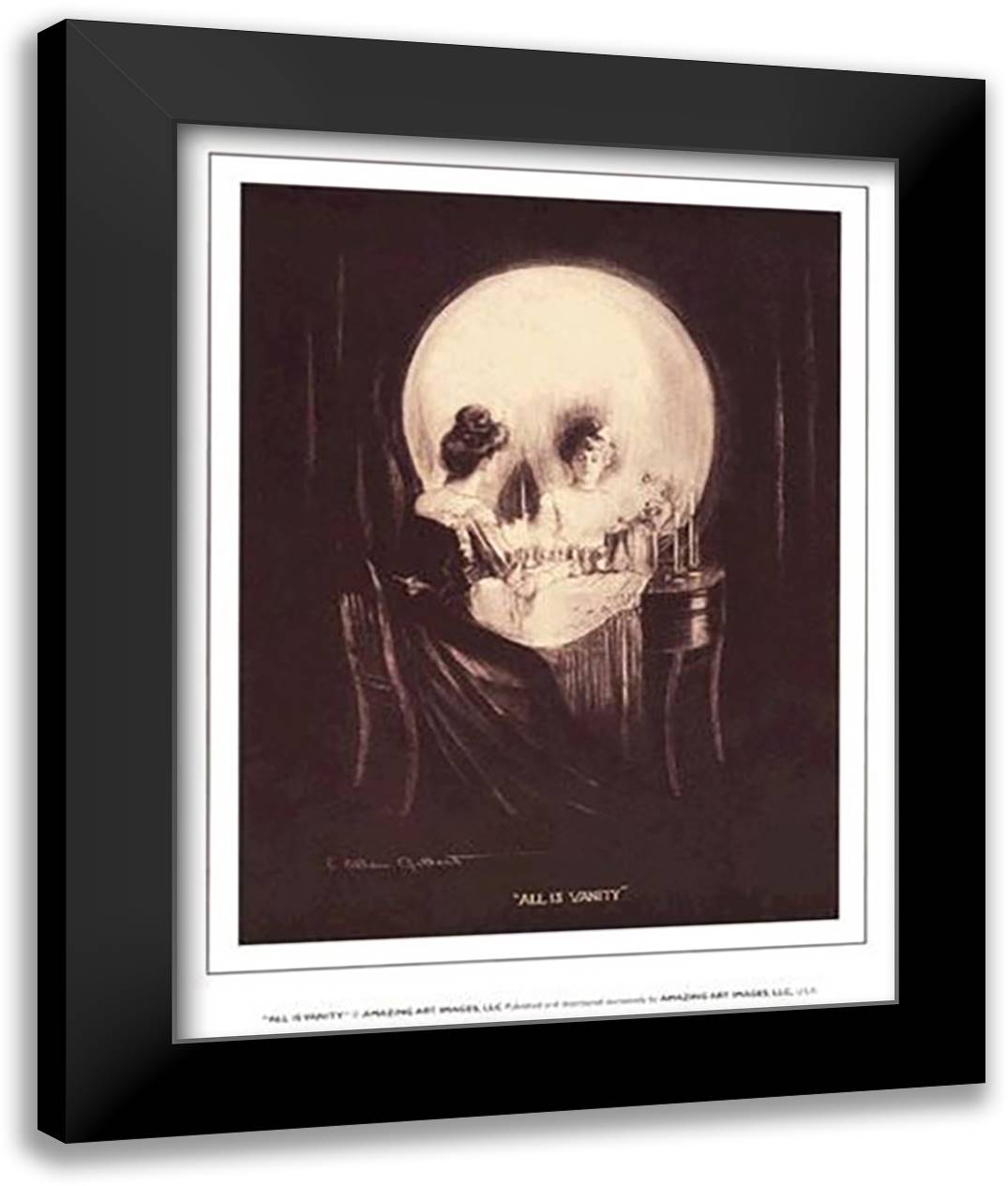 All Is Vanity 15x18 Black Modern Wood Framed Art Print Poster by Gilbert, C. Allan