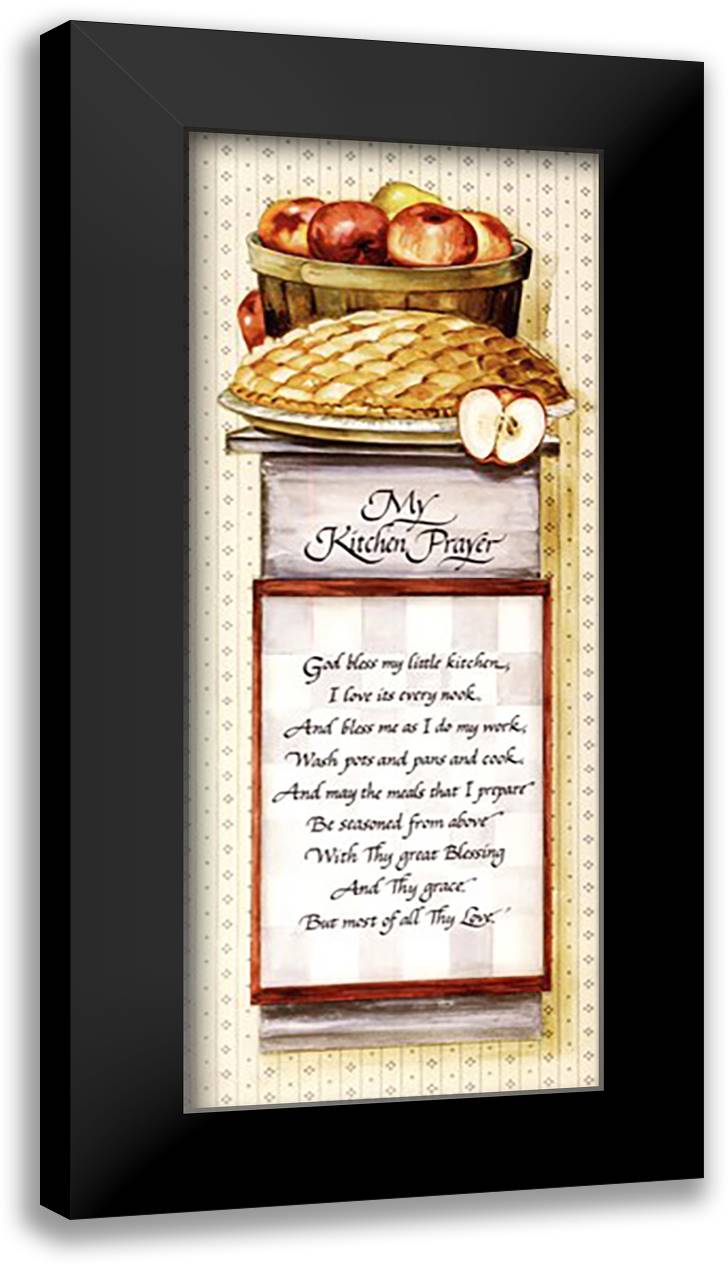 My Kitchen Prayer 12x24 Black Modern Wood Framed Art Print Poster by Grant, J. B.