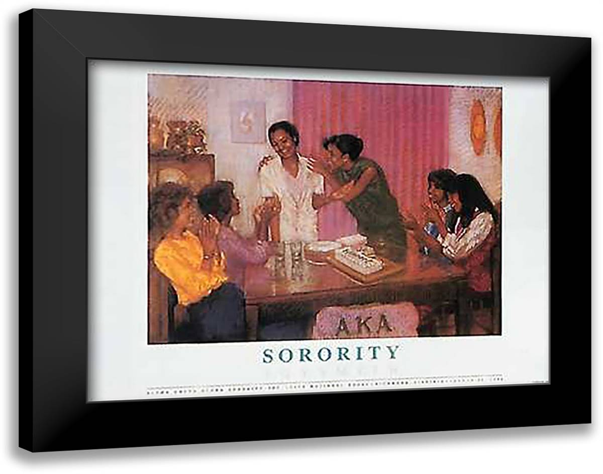 Sorority (Aka) 15x13 Black Modern Wood Framed Art Print Poster by Joysmith, Brenda