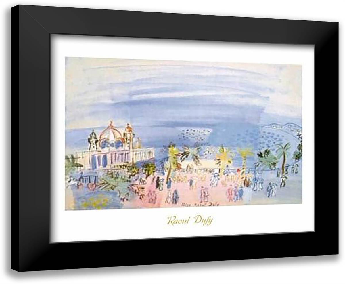 Casino de Nice, 1934 35x28 Black Modern Wood Framed Art Print Poster by Dufy, Raoul