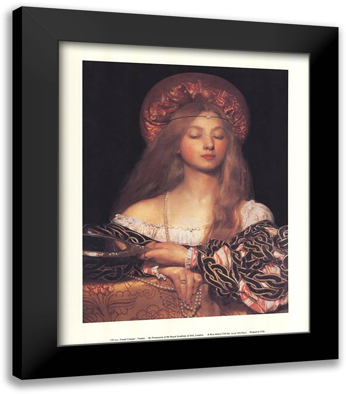Vanity 15x18 Black Modern Wood Framed Art Print Poster by Cowper, Frank Cado