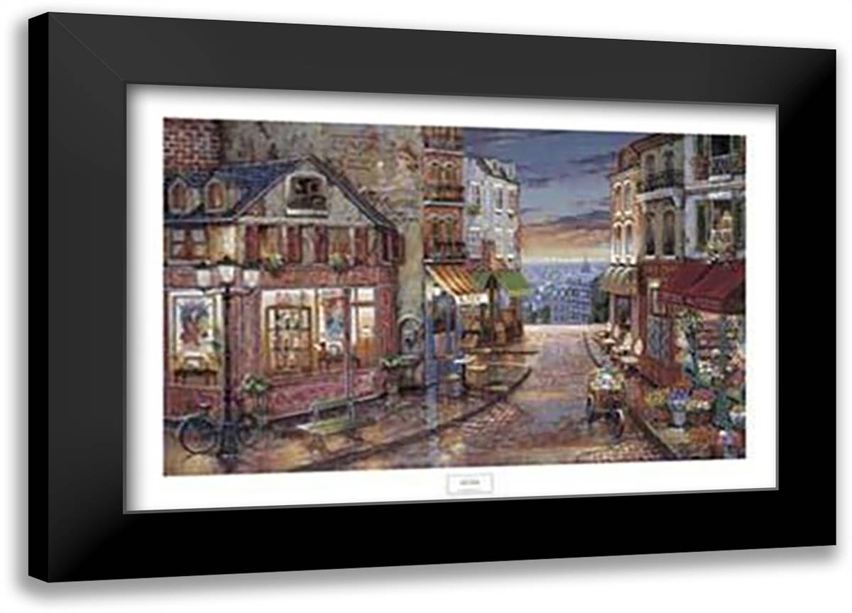 Place Loamour 40x28 Black Modern Wood Framed Art Print Poster by O'Brien, John