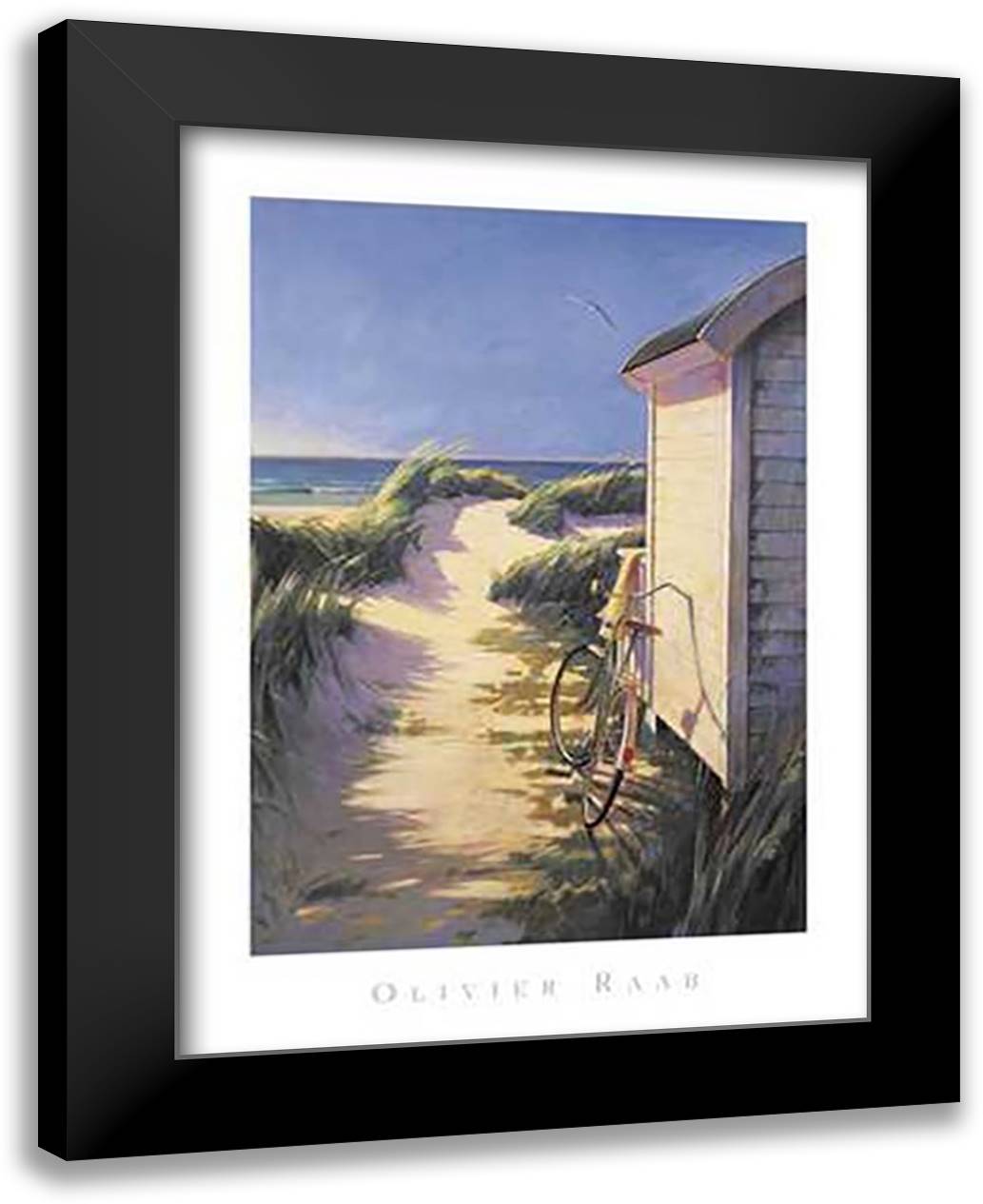 Morning Shadows 24x32 Black Modern Wood Framed Art Print Poster by Raab, Olivier