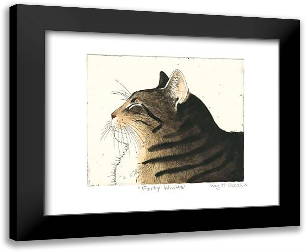 Forty Winks 24x20 Black Modern Wood Framed Art Print Poster by Mcdonagh, Kay