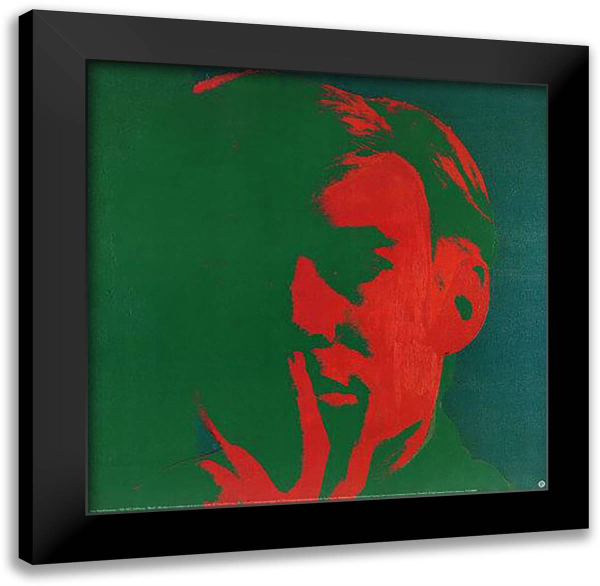 Self Portrait, 1966-67 28x28 Black Modern Wood Framed Art Print Poster by Warhol, Andy
