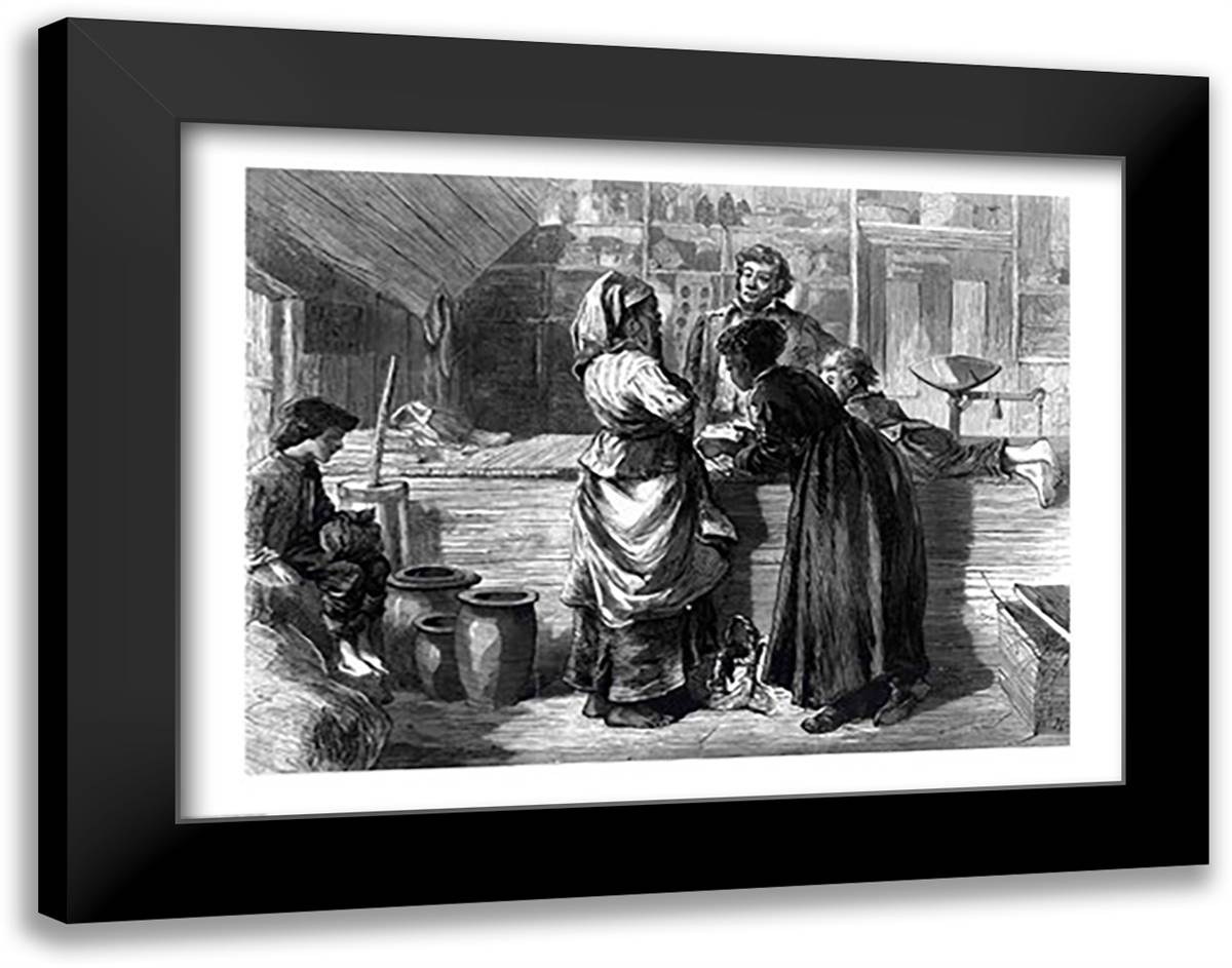 Interior of a Country Store 28x22 Black Modern Wood Framed Art Print Poster