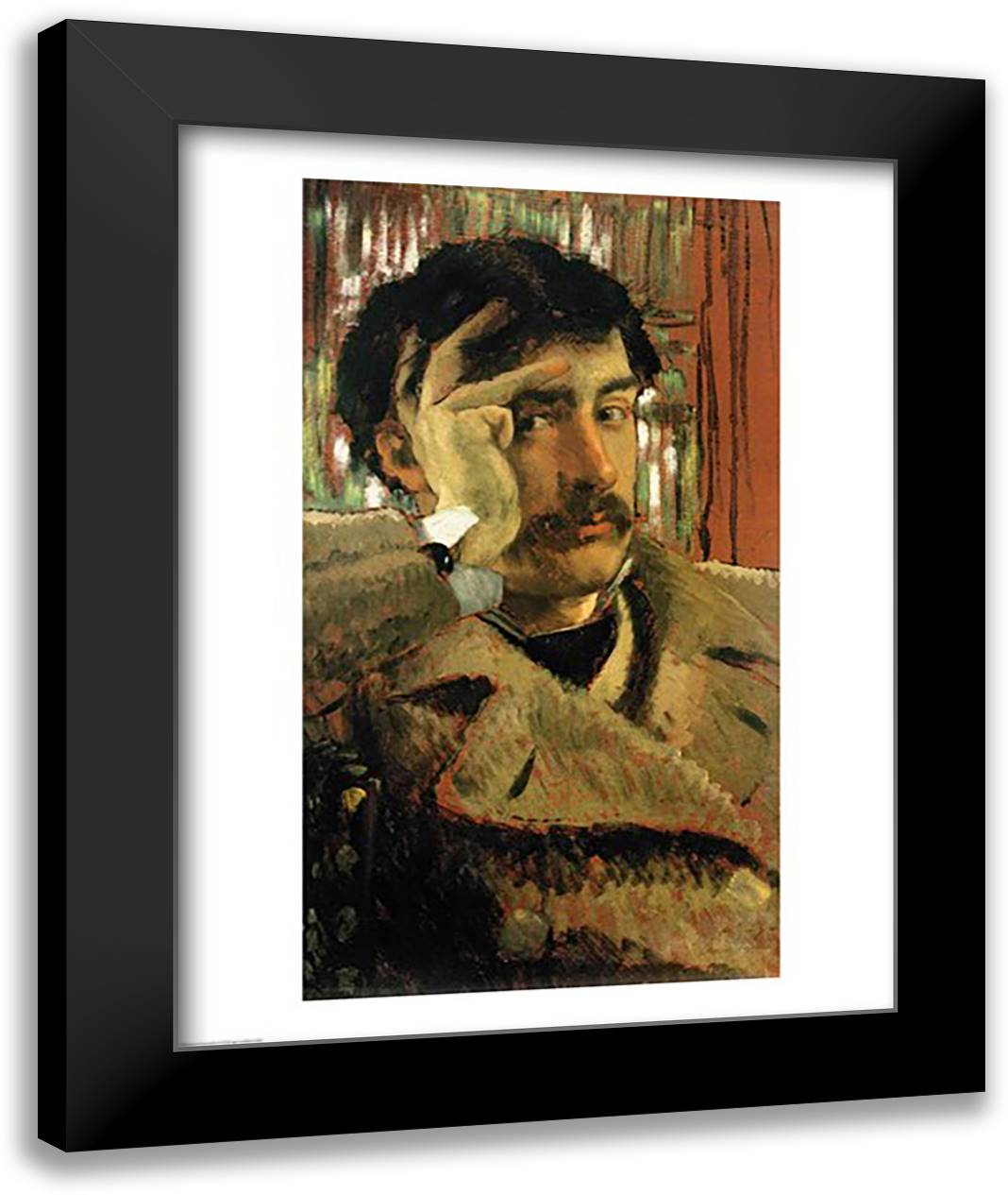 Self portrait 22x28 Black Modern Wood Framed Art Print Poster by Tissot, James