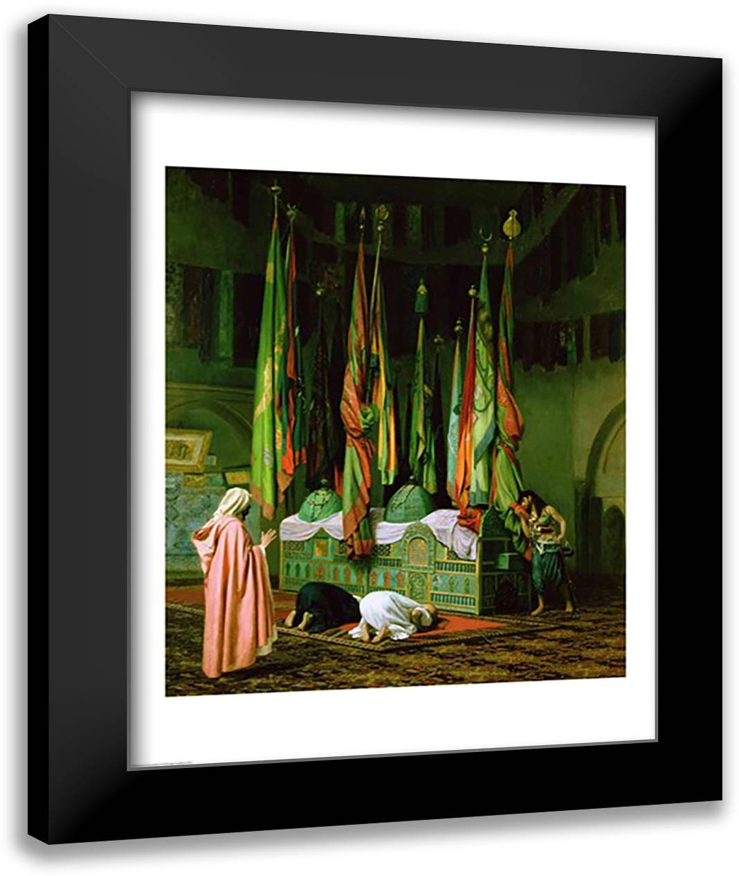 The Shrine of Imam Hussein 22x28 Black Modern Wood Framed Art Print Poster by Gerome, Jean Leon