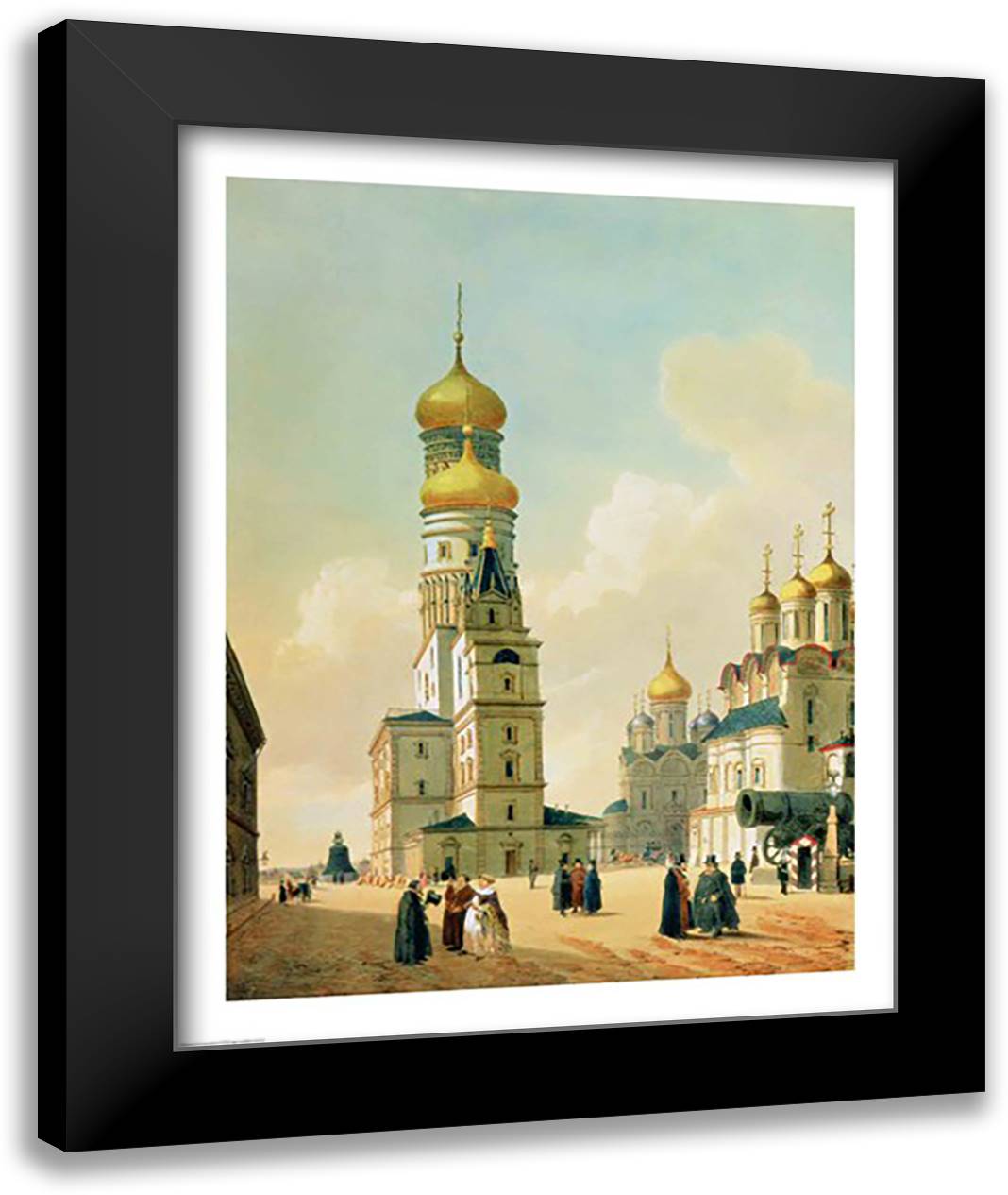 Ivan the Great Bell Tower in the Moscow Kremlin 22x28 Black Modern Wood Framed Art Print Poster by Benoist, P.H.