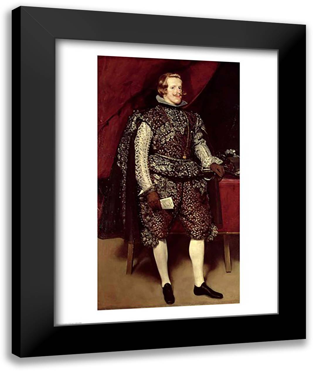 Philip IV 22x28 Black Modern Wood Framed Art Print Poster by Velazquez, Diego