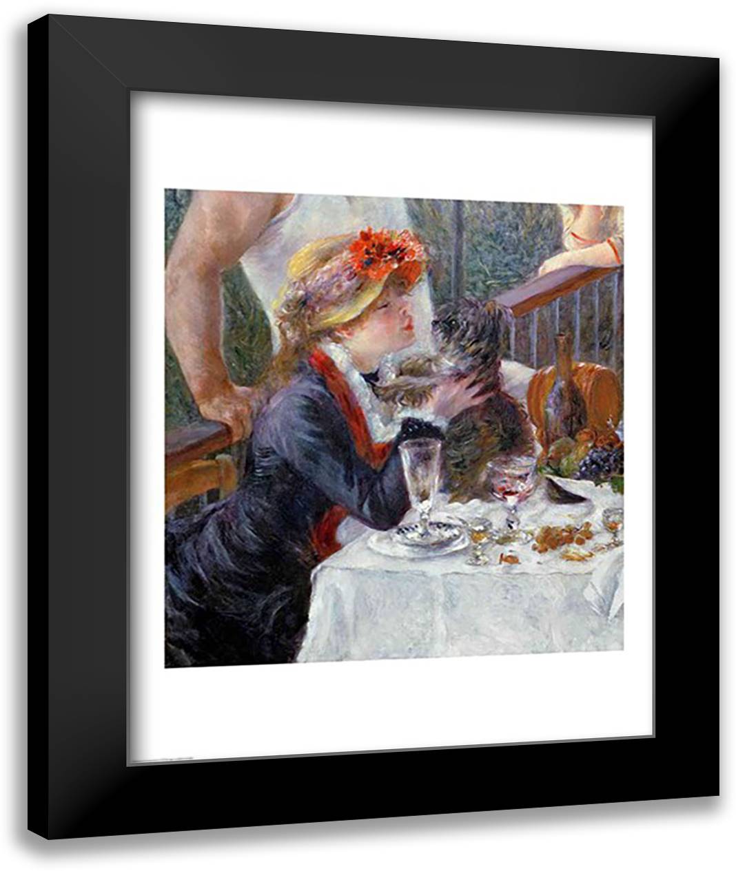 The Luncheon of the Boating Party, 1881 22x28 Black Modern Wood Framed Art Print Poster by Renoir, Pierre-Auguste
