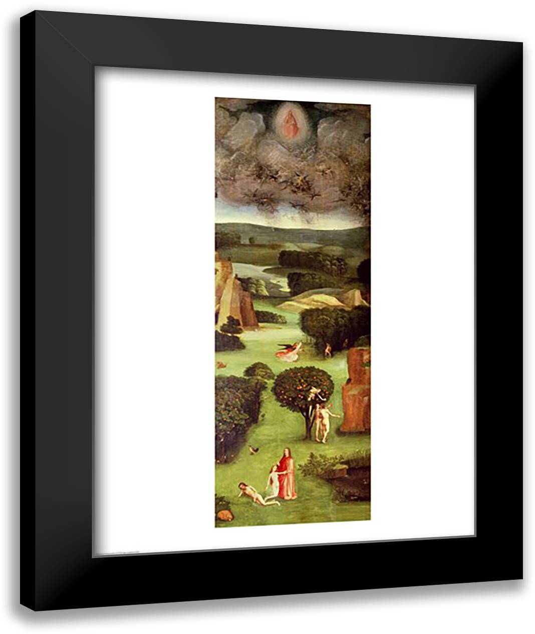 The Last Judgement (Altarpiece): Interior of Left Wing 22x28 Black Modern Wood Framed Art Print Poster by Bosch, Hieronymus