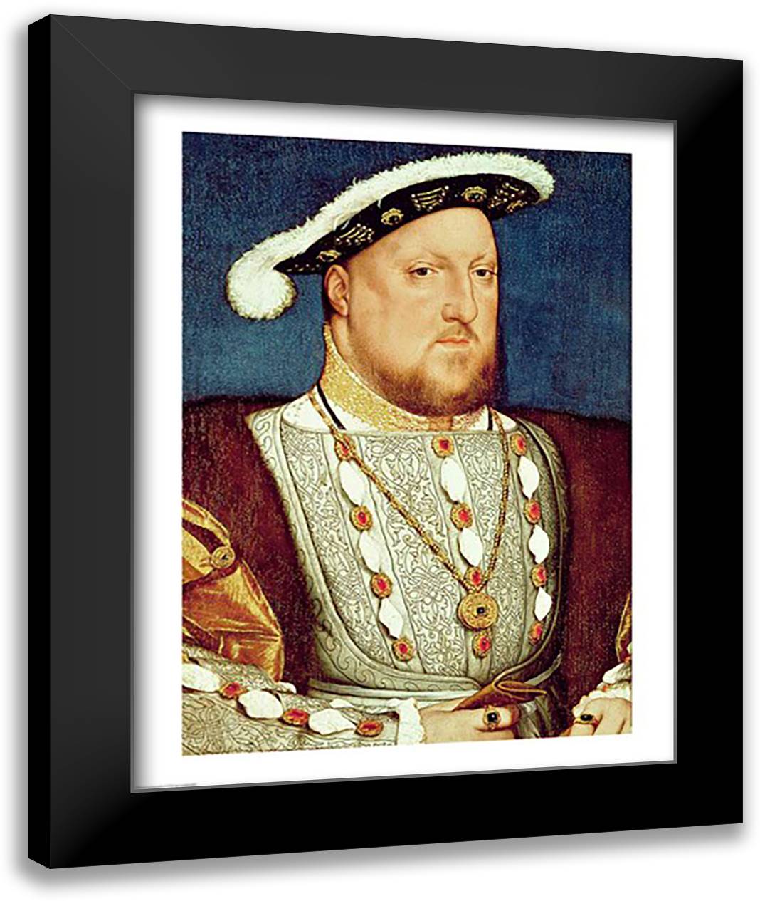 King Henry VIII 22x28 Black Modern Wood Framed Art Print Poster by Holbein, Hans