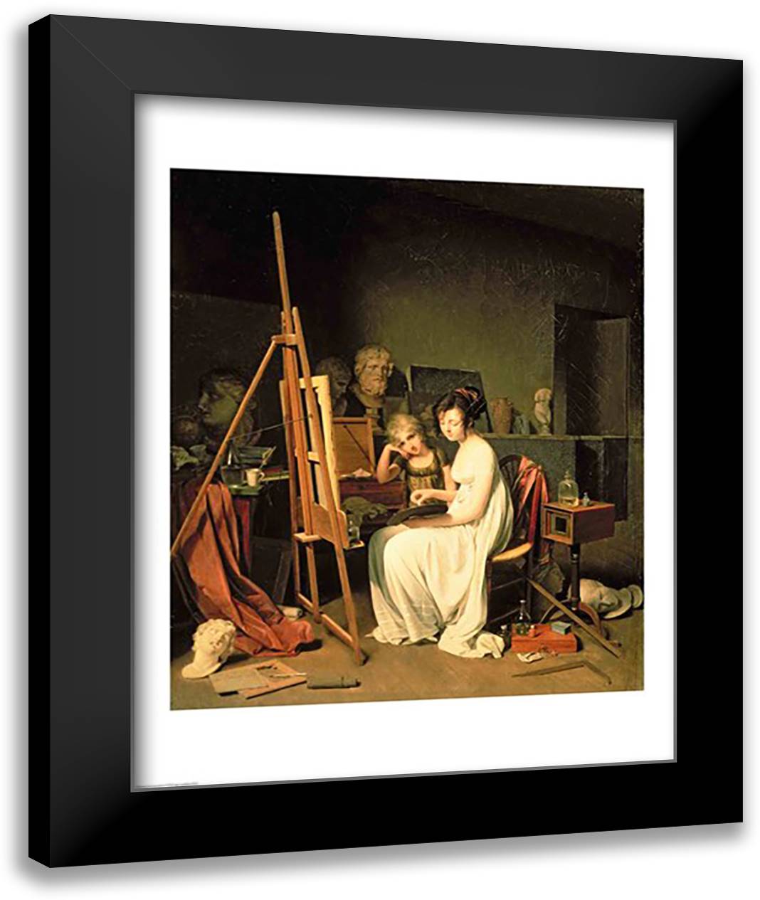 Artist's Studio 22x28 Black Modern Wood Framed Art Print Poster by Boilly, Louis-Leopold