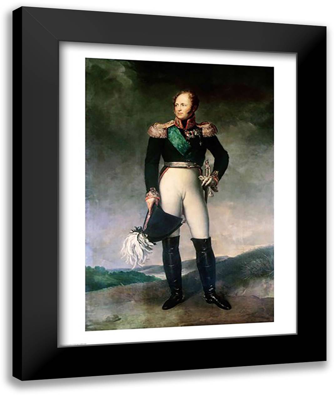 Alexander I of Russia 22x28 Black Modern Wood Framed Art Print Poster by Gerard, Francois