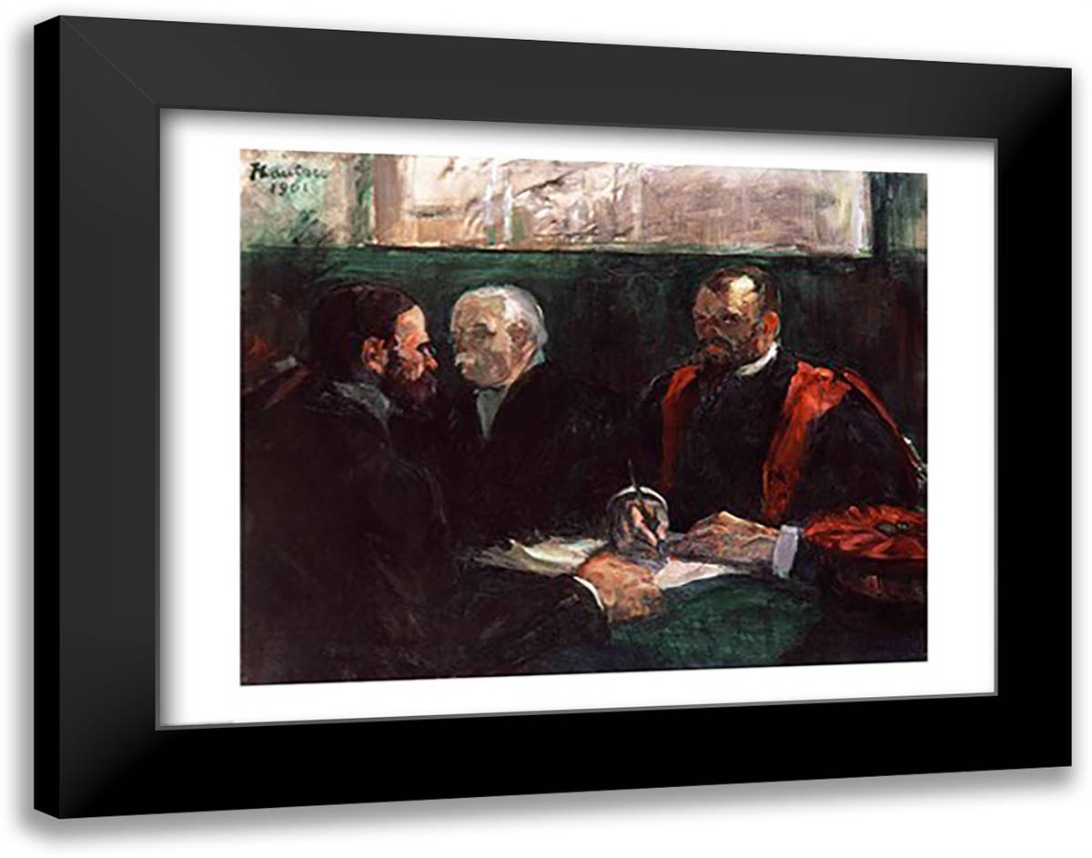 Examination at the Faculty of Medicine, 1901 28x22 Black Modern Wood Framed Art Print Poster by Toulouse-Lautrec, Henri de