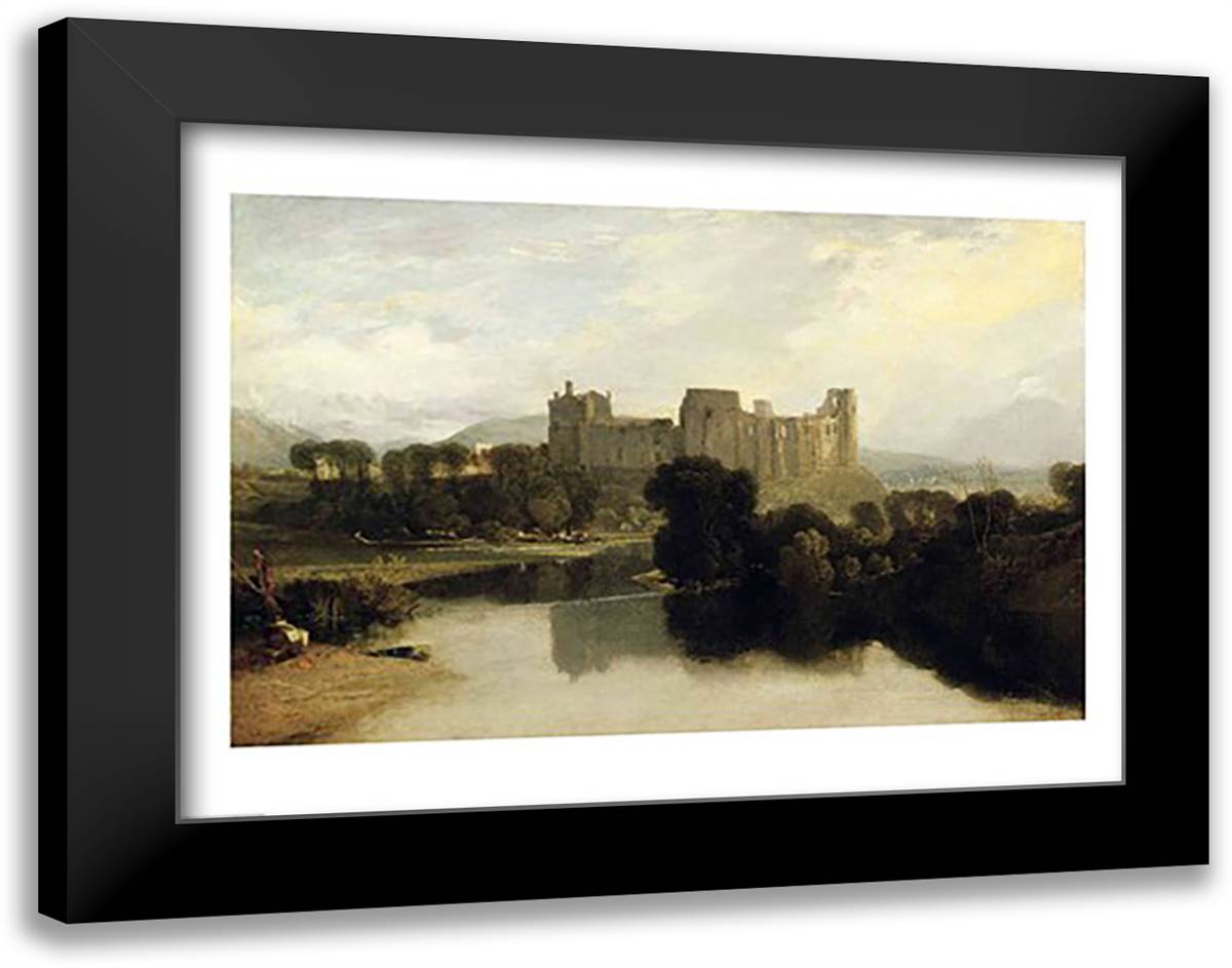Cockermouth Castle 28x22 Black Modern Wood Framed Art Print Poster by Turner, J.M.W.