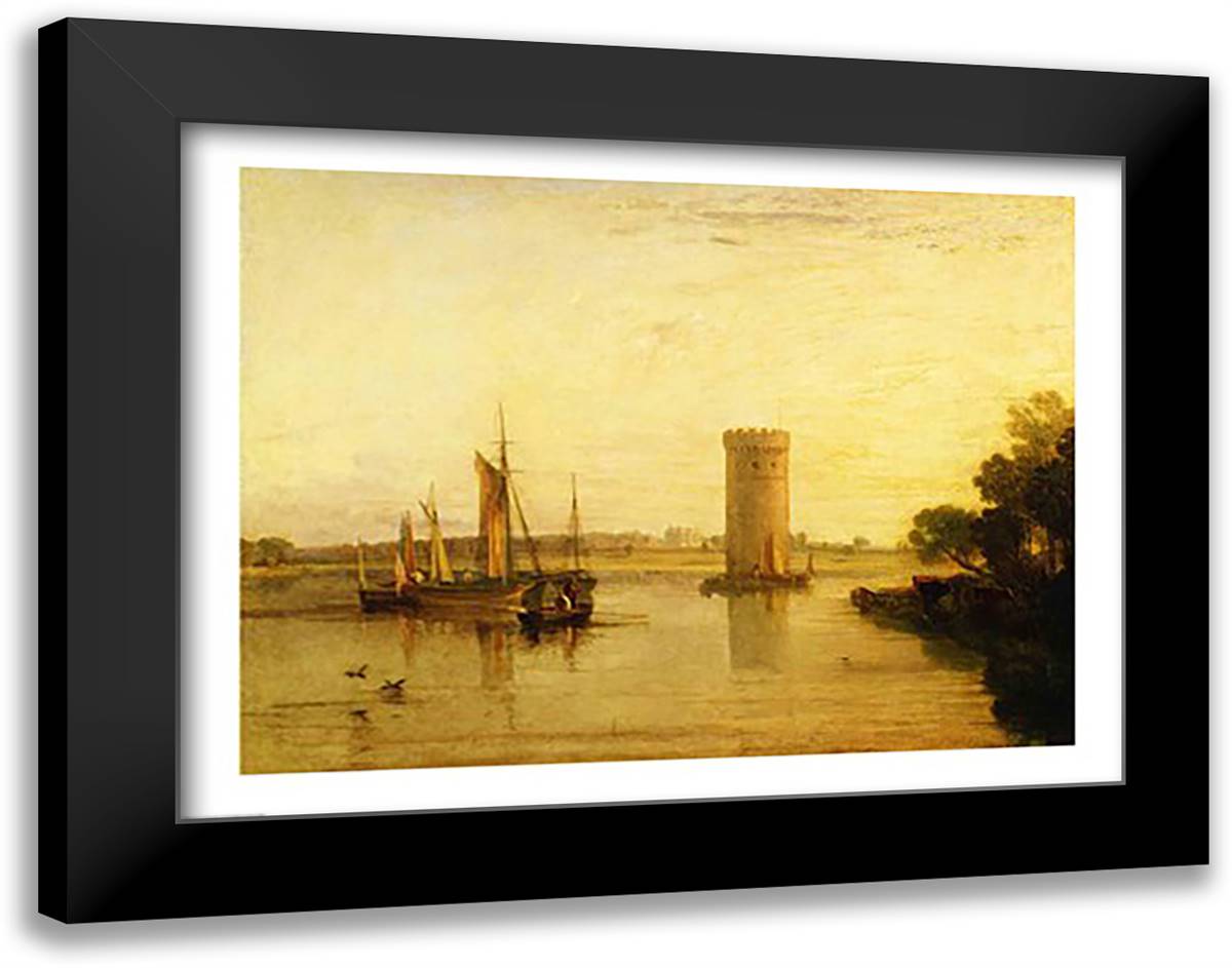 Tabley 28x22 Black Modern Wood Framed Art Print Poster by Turner, J.M.W.