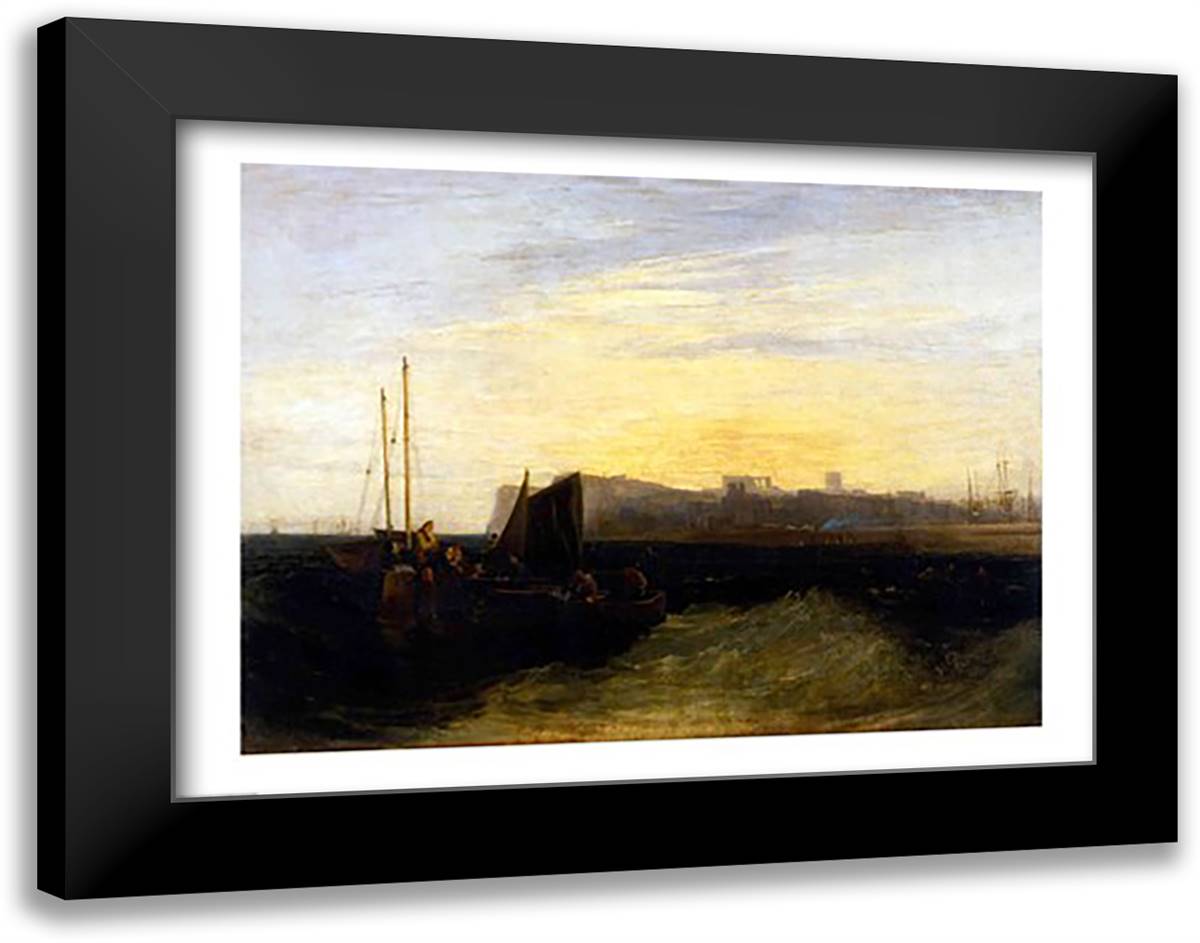 Margate, c.1808 28x22 Black Modern Wood Framed Art Print Poster by Turner, J.M.W.