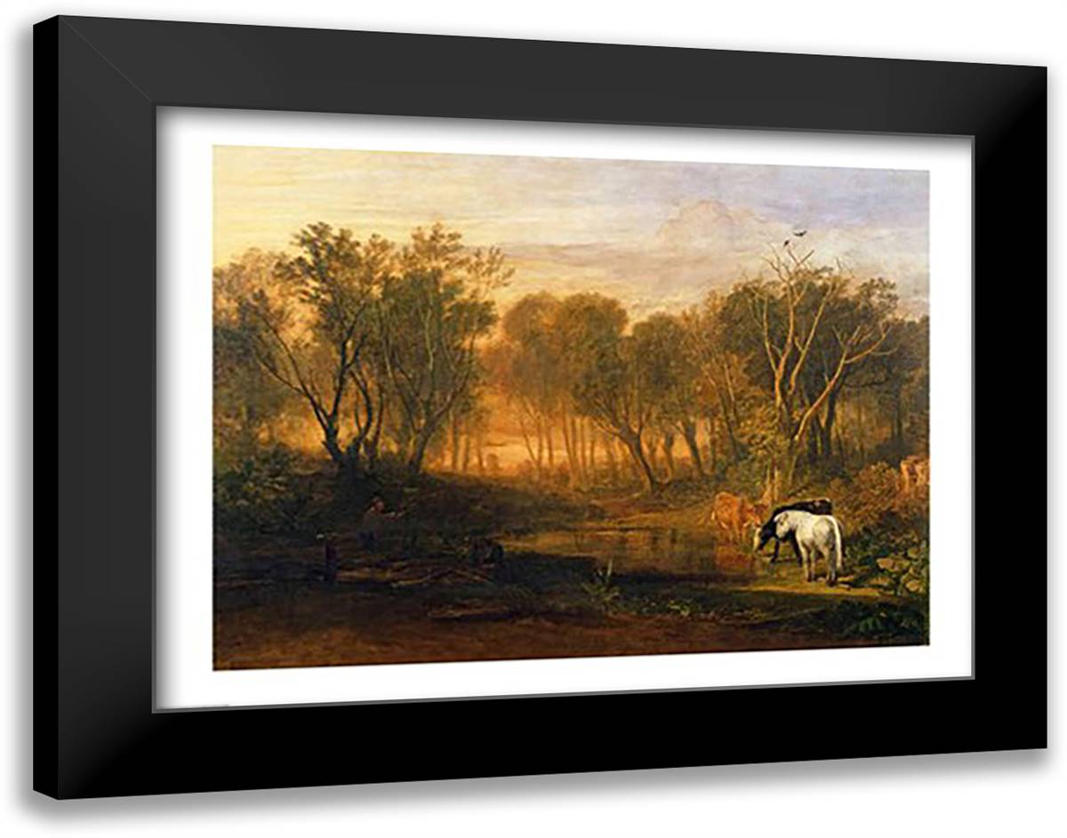 The Forest of Bere, c.1808 28x22 Black Modern Wood Framed Art Print Poster by Turner, J.M.W.