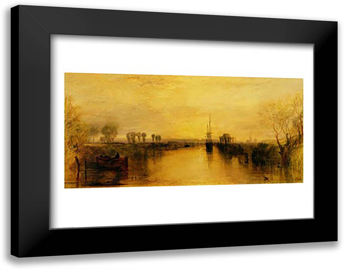 Chichester Canal, c.1829 28x22 Black Modern Wood Framed Art Print Poster by Turner, J.M.W.