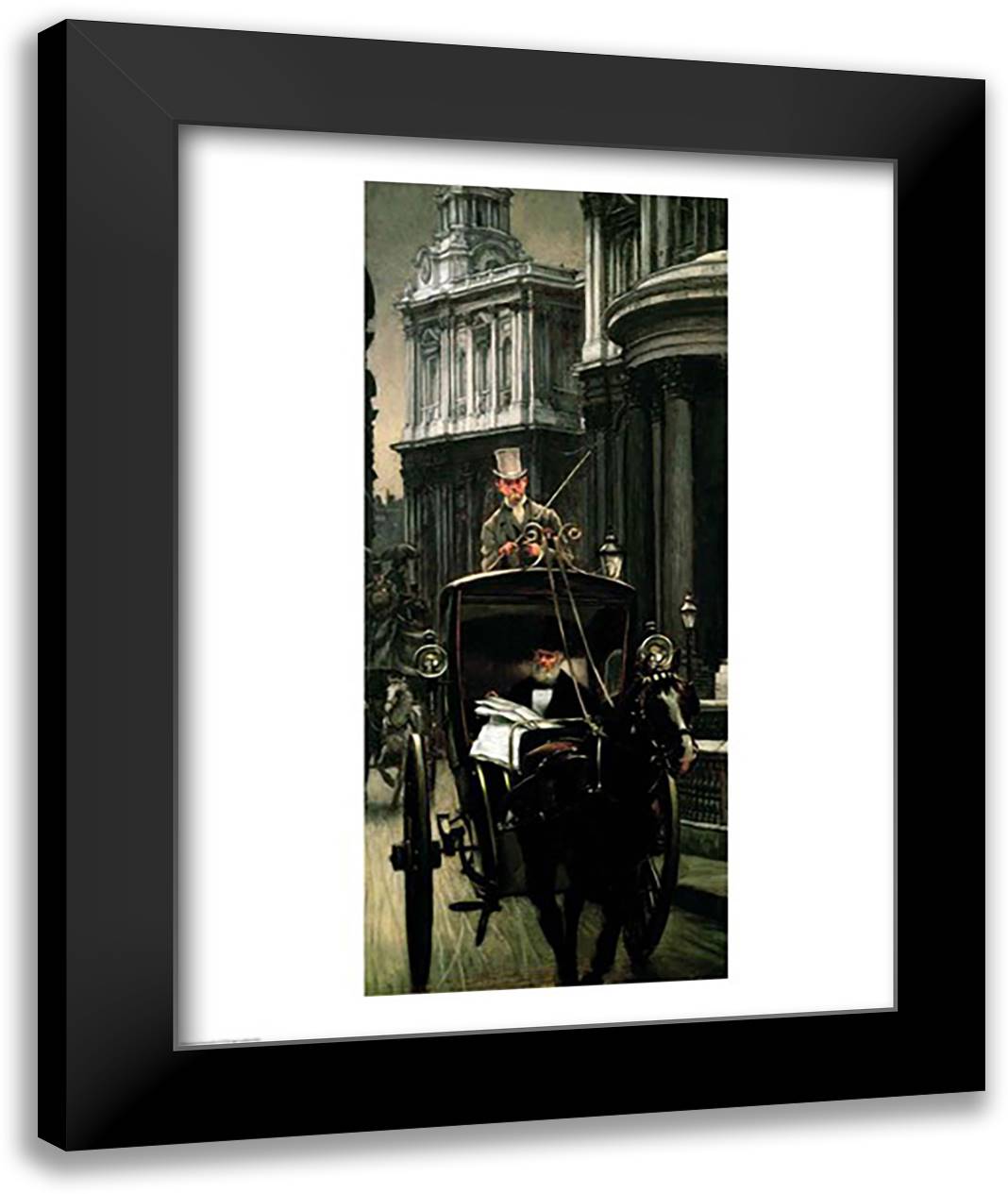 Going to Business 22x28 Black Modern Wood Framed Art Print Poster by Tissot, James