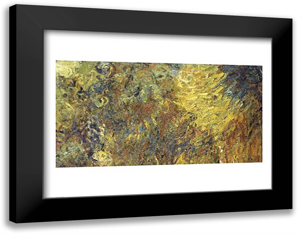 Water Lilies, c.1917 28x22 Black Modern Wood Framed Art Print Poster by Monet, Claude