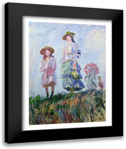 The Walk 22x28 Black Modern Wood Framed Art Print Poster by Monet, Claude