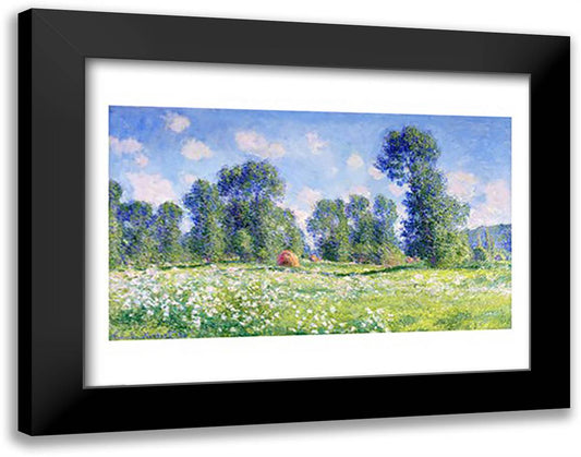Effect of Spring, Giverny, 1890 28x22 Black Modern Wood Framed Art Print Poster by Monet, Claude