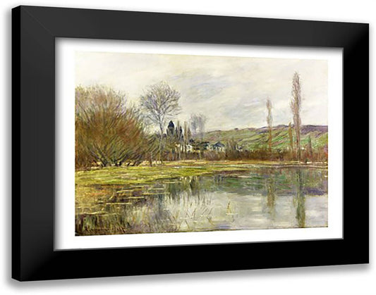 Landscape 28x22 Black Modern Wood Framed Art Print Poster by Monet, Claude
