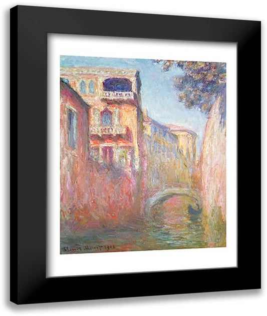 Venice - Rio de Santa Salute, 1908 22x28 Black Modern Wood Framed Art Print Poster by Monet, Claude