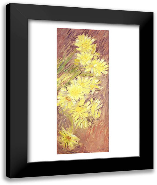 Marguerites Jaunes 22x28 Black Modern Wood Framed Art Print Poster by Monet, Claude
