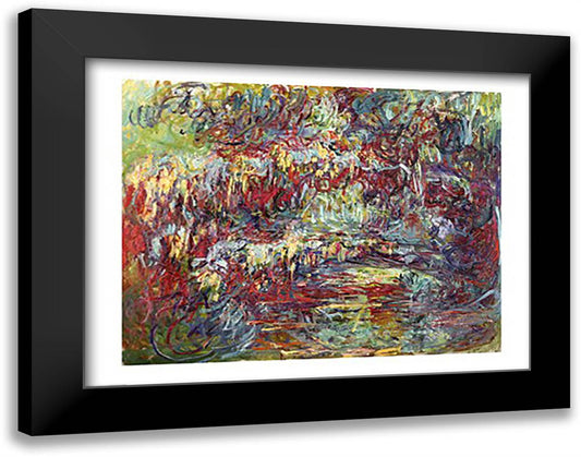 The Japanese Bridge at Giverny, 1918-24 28x22 Black Modern Wood Framed Art Print Poster by Monet, Claude