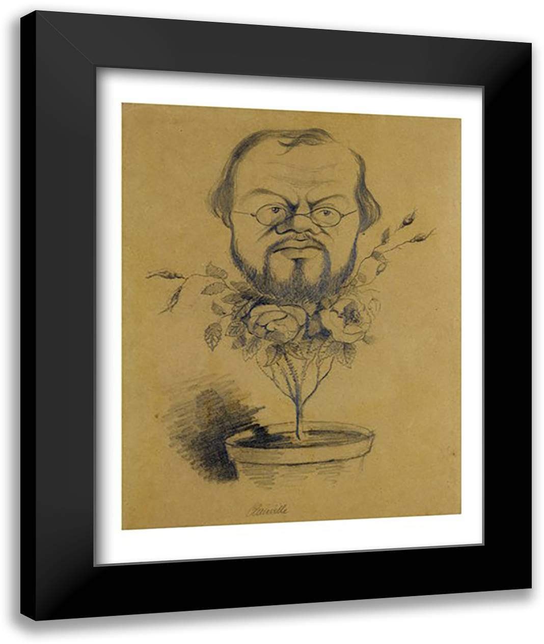 Francois Nicolaie 22x28 Black Modern Wood Framed Art Print Poster by Monet, Claude