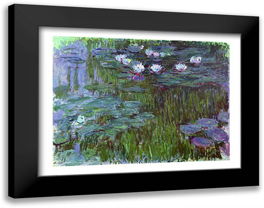 Waterlilies, 1914-17 28x22 Black Modern Wood Framed Art Print Poster by Monet, Claude