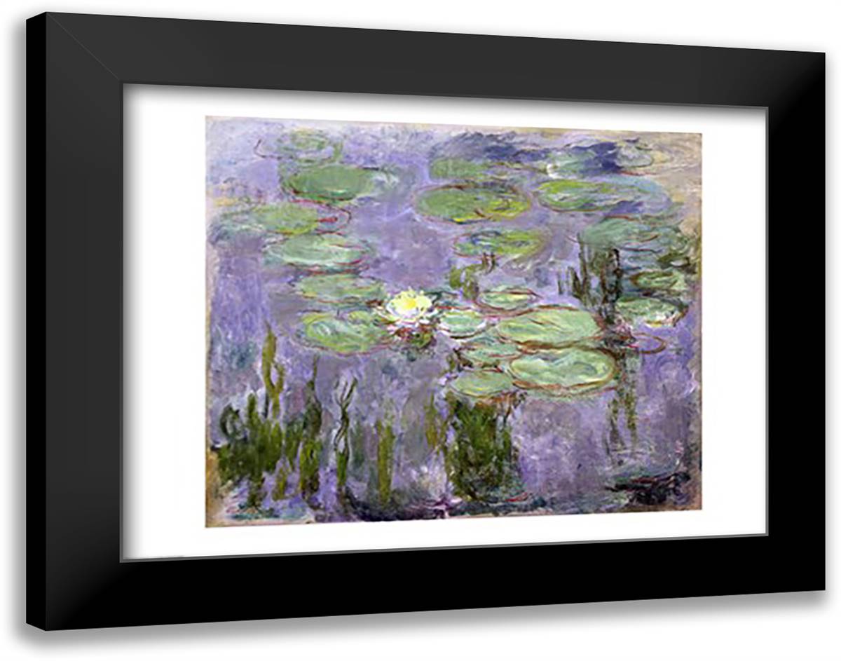 Waterlilies, 1915 28x22 Black Modern Wood Framed Art Print Poster by Monet, Claude