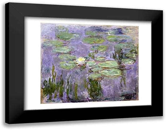 Waterlilies, 1915 28x22 Black Modern Wood Framed Art Print Poster by Monet, Claude