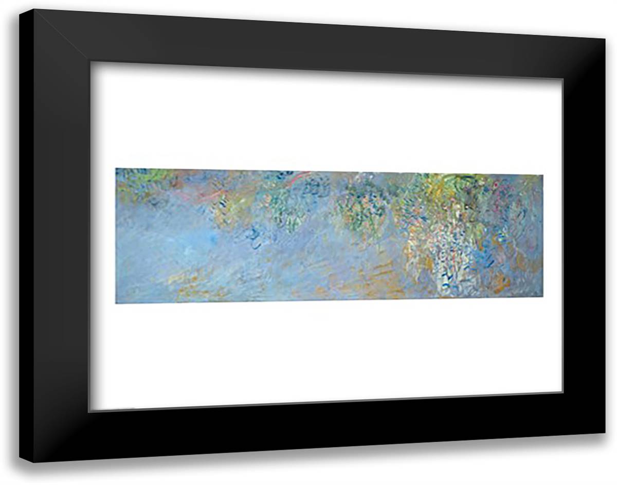 Wisteria, 1919-20 28x22 Black Modern Wood Framed Art Print Poster by Monet, Claude