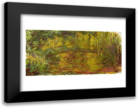 The Japanese Bridge, 1918 28x22 Black Modern Wood Framed Art Print Poster by Monet, Claude