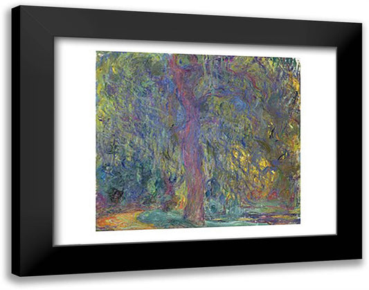 Weeping Willow, 1918-19 28x22 Black Modern Wood Framed Art Print Poster by Monet, Claude