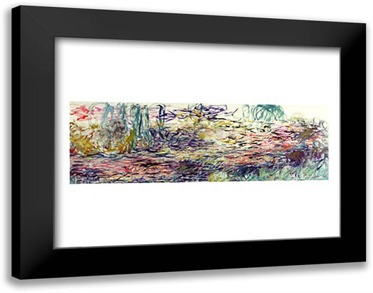 Waterlilies, 1917-19 28x22 Black Modern Wood Framed Art Print Poster by Monet, Claude