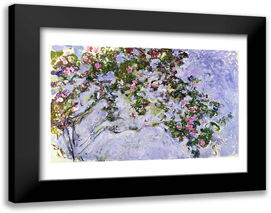 The Roses, 1925-26 28x22 Black Modern Wood Framed Art Print Poster by Monet, Claude