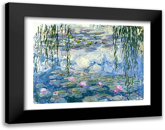 Waterlilies, 1916-19 28x22 Black Modern Wood Framed Art Print Poster by Monet, Claude