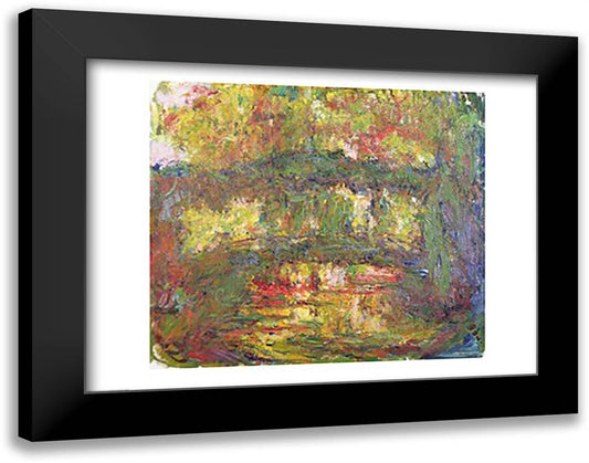 The Japanese Bridge at Giverny, 1918-24 28x22 Black Modern Wood Framed Art Print Poster by Monet, Claude