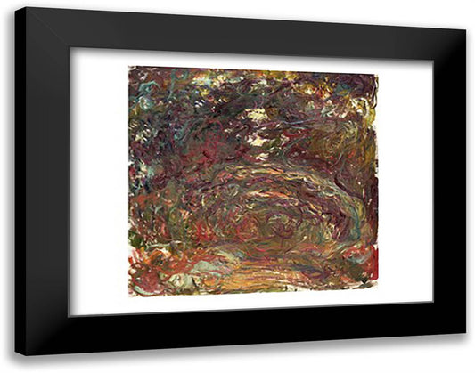 The Rose Path 28x22 Black Modern Wood Framed Art Print Poster by Monet, Claude