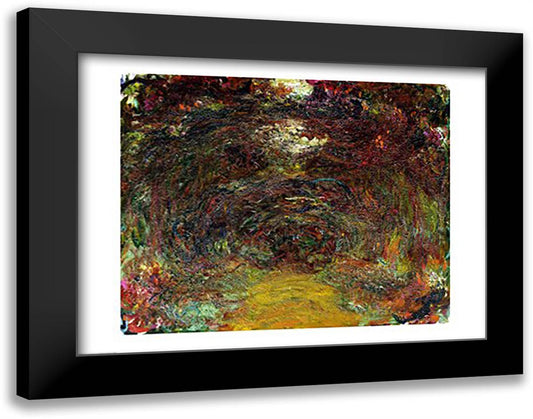 The Rose Path, 1920-22 28x22 Black Modern Wood Framed Art Print Poster by Monet, Claude